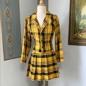 Yellow Plaid Blazer and Skirt Set mean girls inspired